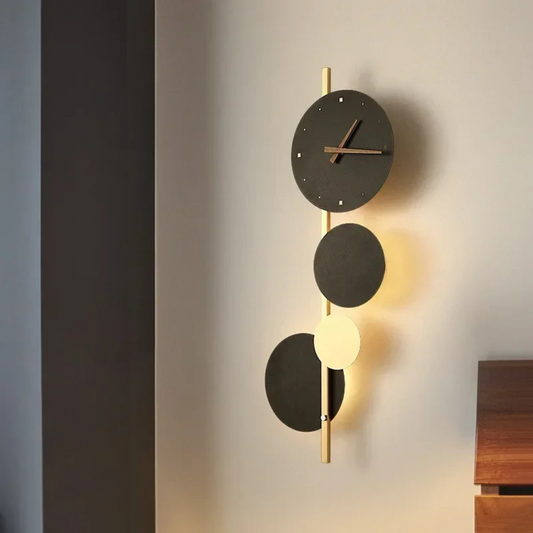 Snygg LED-väggklocka Svart – Energioptimerad Design