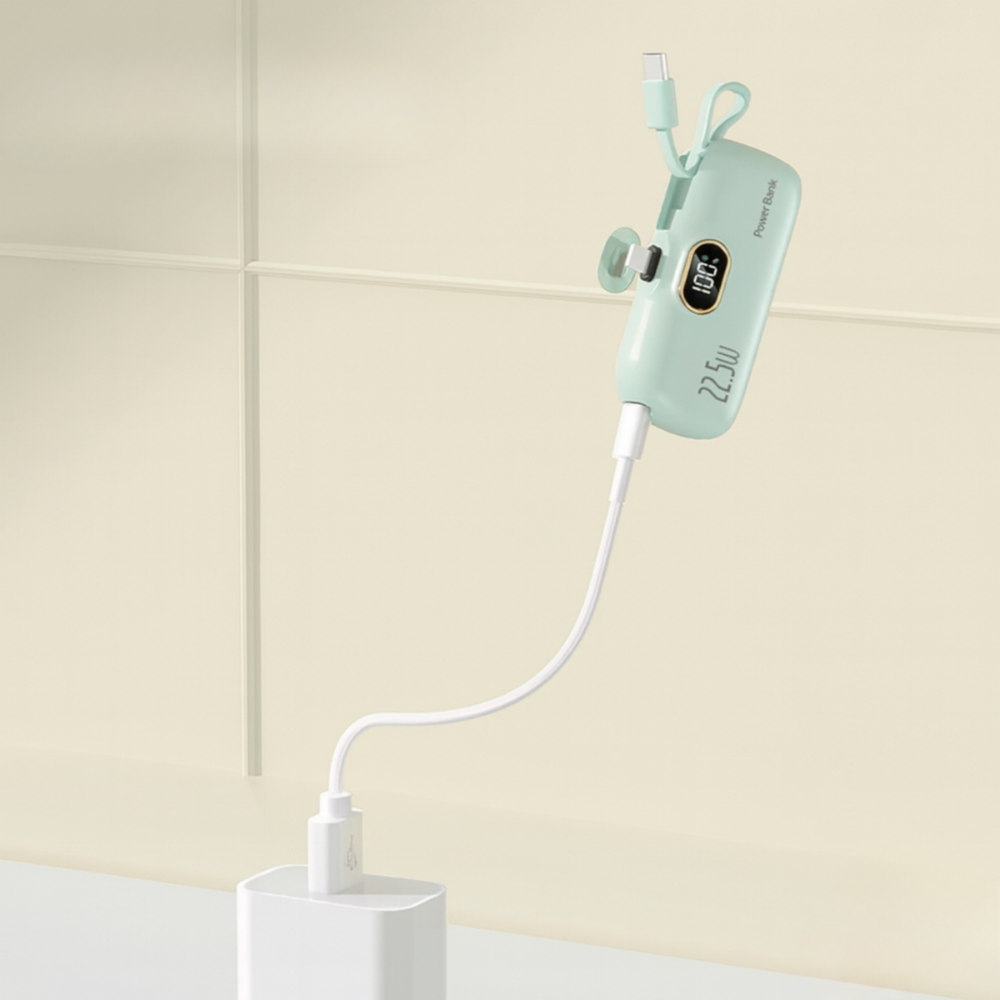 Kraftfull 5000mAh Powerbank med 22.5W Snabbladdning