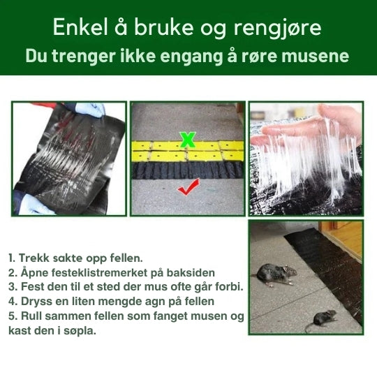 Højstyrke klæbende fælder til effektiv bekæmpelse af gnavere