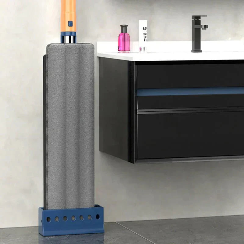 Mikrofiber Gulvmoppe med 360° Drejehoved og Håndfri Udstødningssystem - Til Parket, Fliser og Laminat