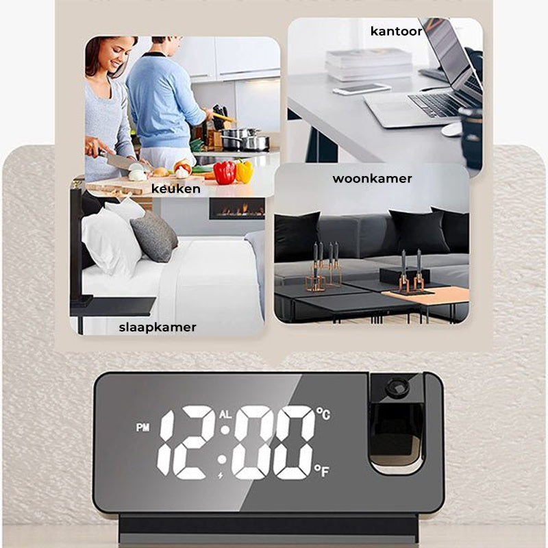 Moderne Vækkeur med Projektorfunktion | Praktisk Digital Alarm