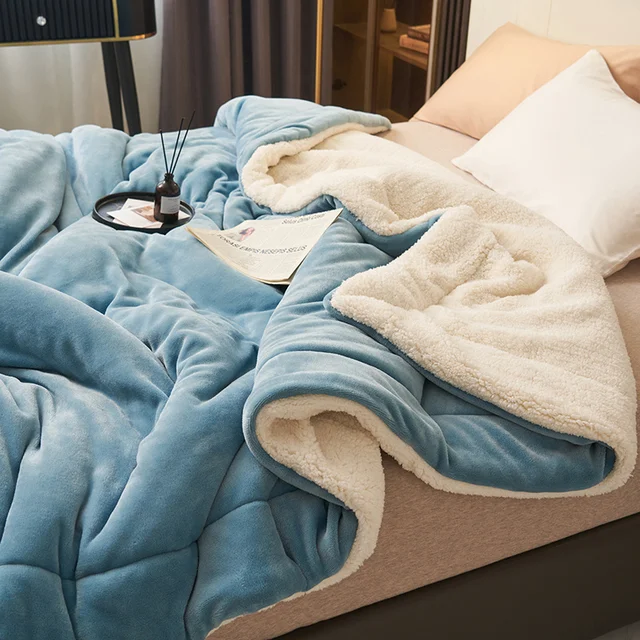 Vändbar Flannel Fleece Filt - Komfort och Stil i Ett