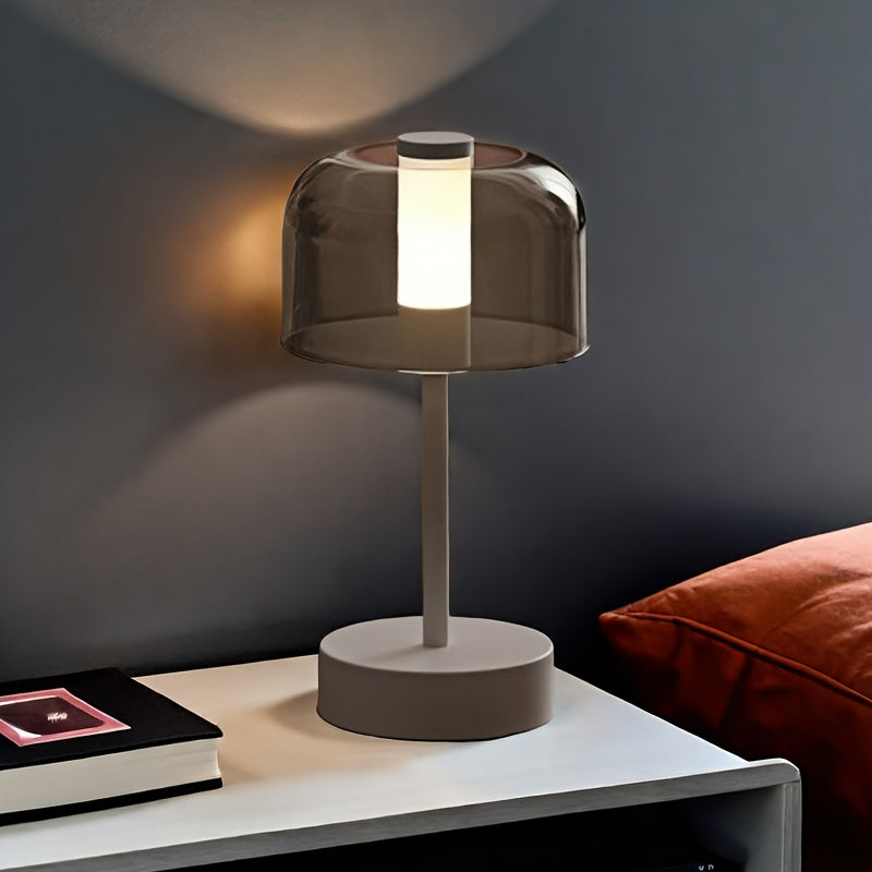 Vintage LED Bordslampa med USB och Justerbar Ljusstyrka