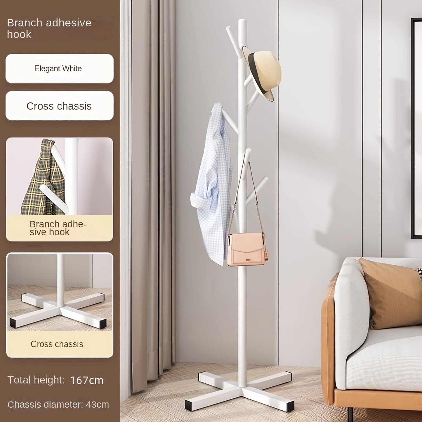 Elegant metallstativ med skallrdesign – praktiskt och stilfullt