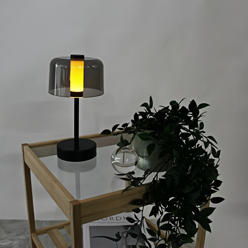 Vintage LED Bordslampa med USB och Justerbar Ljusstyrka