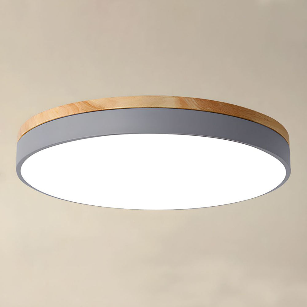 Moderne Loftlampe i Træ med Energibesparende LED