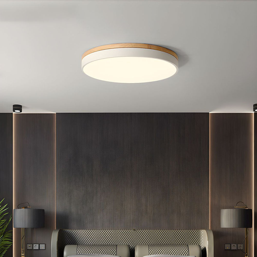 Moderne Loftlampe i Træ med Energibesparende LED