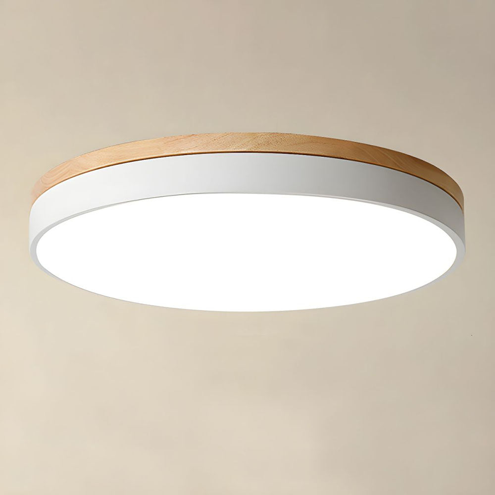 Moderne Loftlampe i Træ med Energibesparende LED