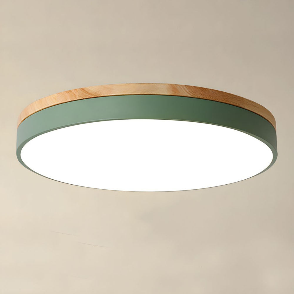 Moderne Loftlampe i Træ med Energibesparende LED