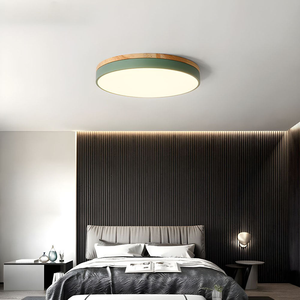 Moderne Loftlampe i Træ med Energibesparende LED