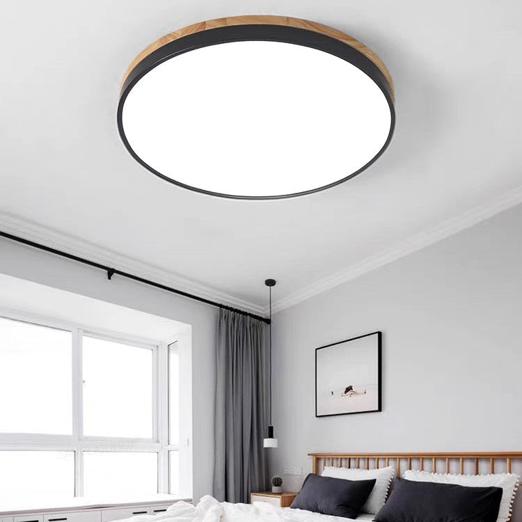 Moderne Loftlampe i Træ med Energibesparende LED