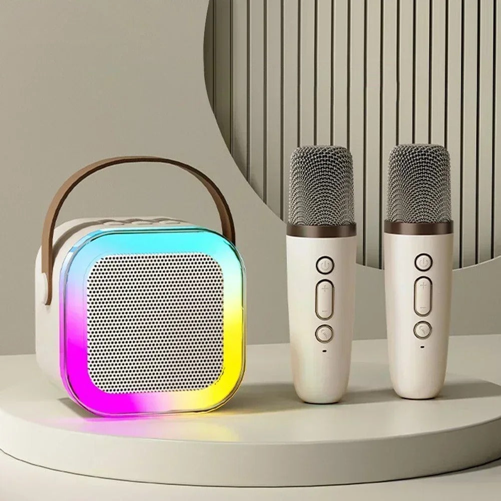 Bärbar Karaokemaskin med 2 mikrofoner