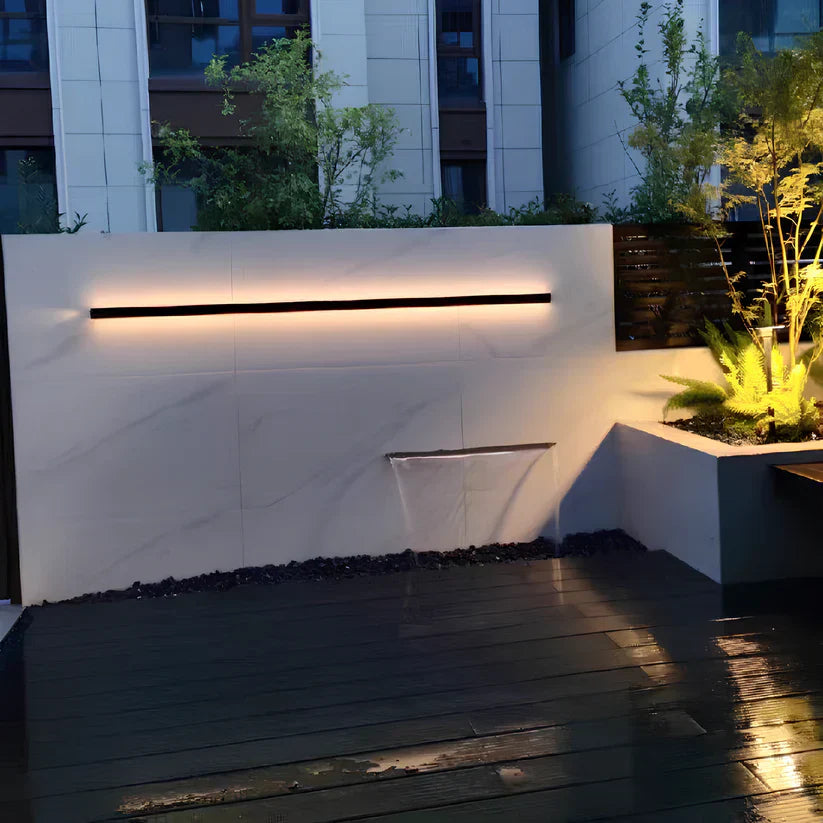 Elegant utomhusvägglampa i aluminium - Modernt LED-ljus
