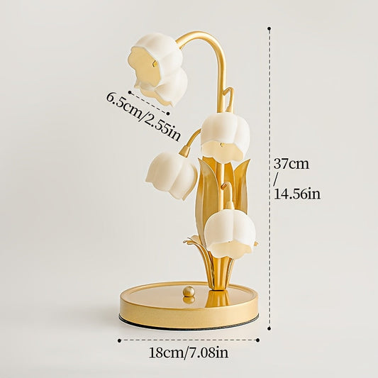 Romantisk Blomsterlampe med USB – Blød, Hvidt Lys