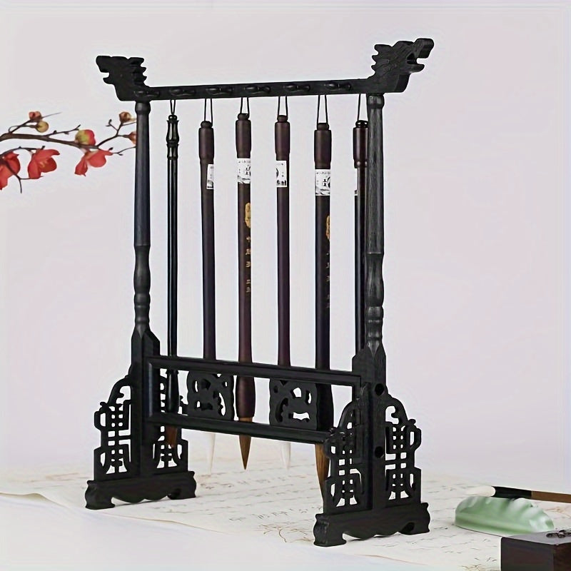 Elegant håndlavet holder til kalligrafipensler med 12 rum