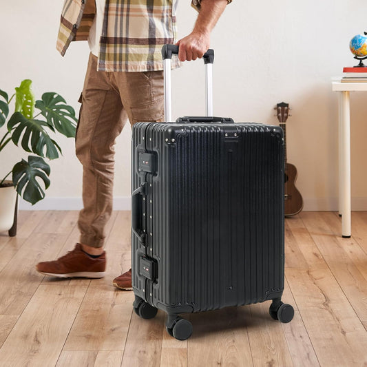Letvægts Aluminiumshåndbagage med TSA-lås og Støjsvage Hjul
