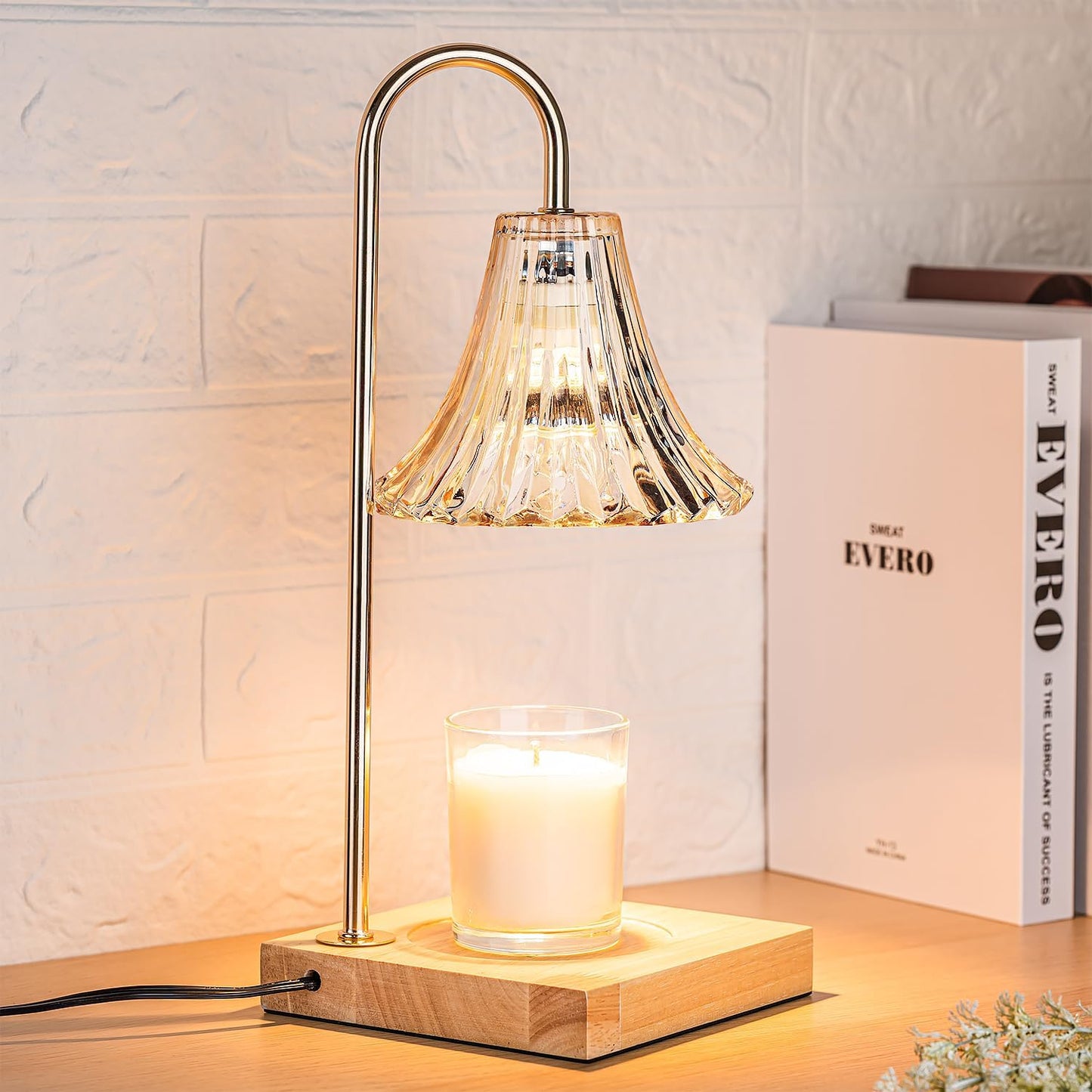 Elektrisk Duftlampe med Justerbart Lys og Sikker Voksopvarmning