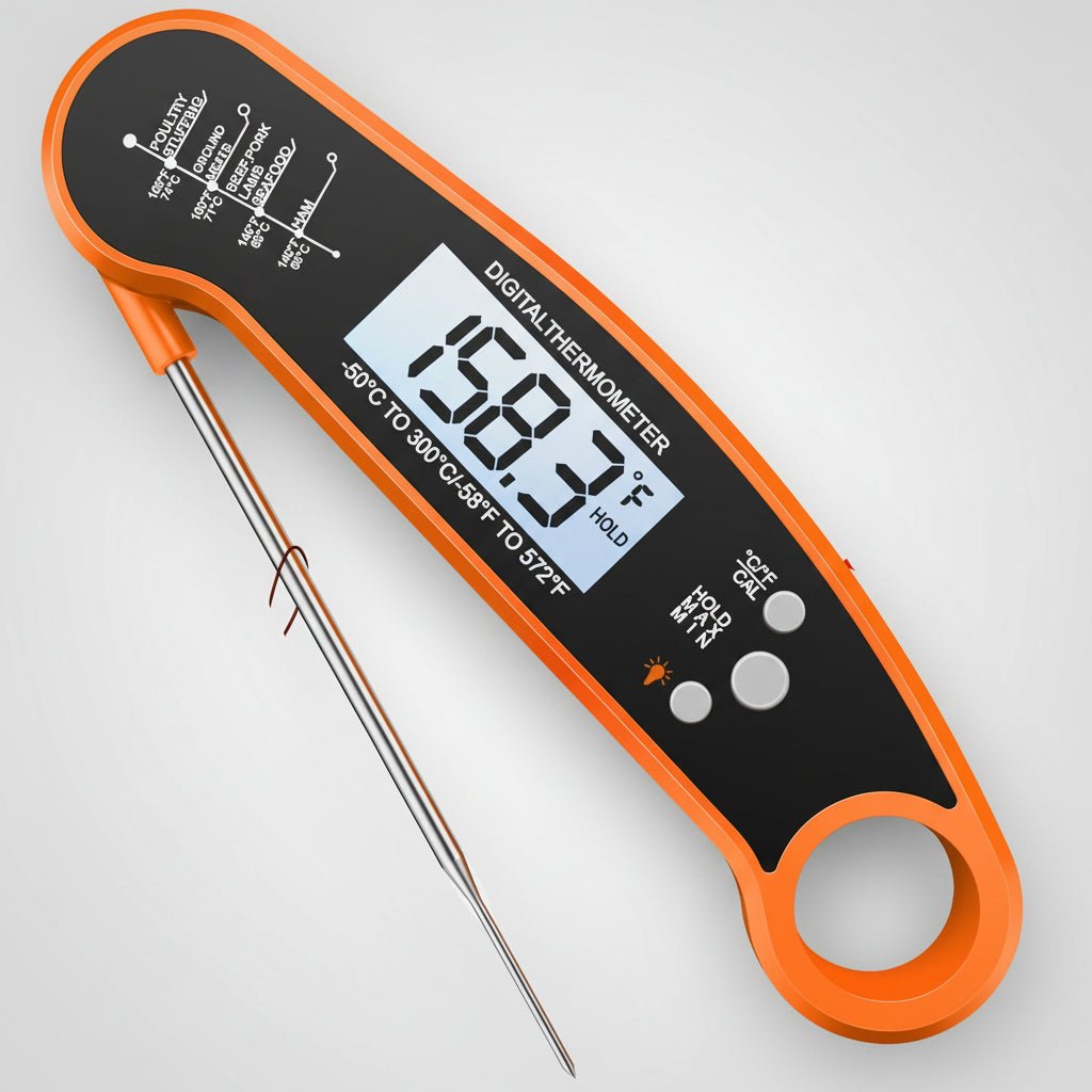 Vandtæt Digital Madtermometer med Hurtig LCD Læsning