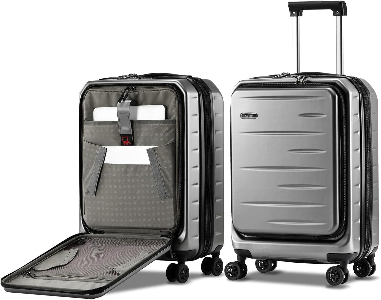Udvidelig håndbagage med frontlomme og TSA-lås
