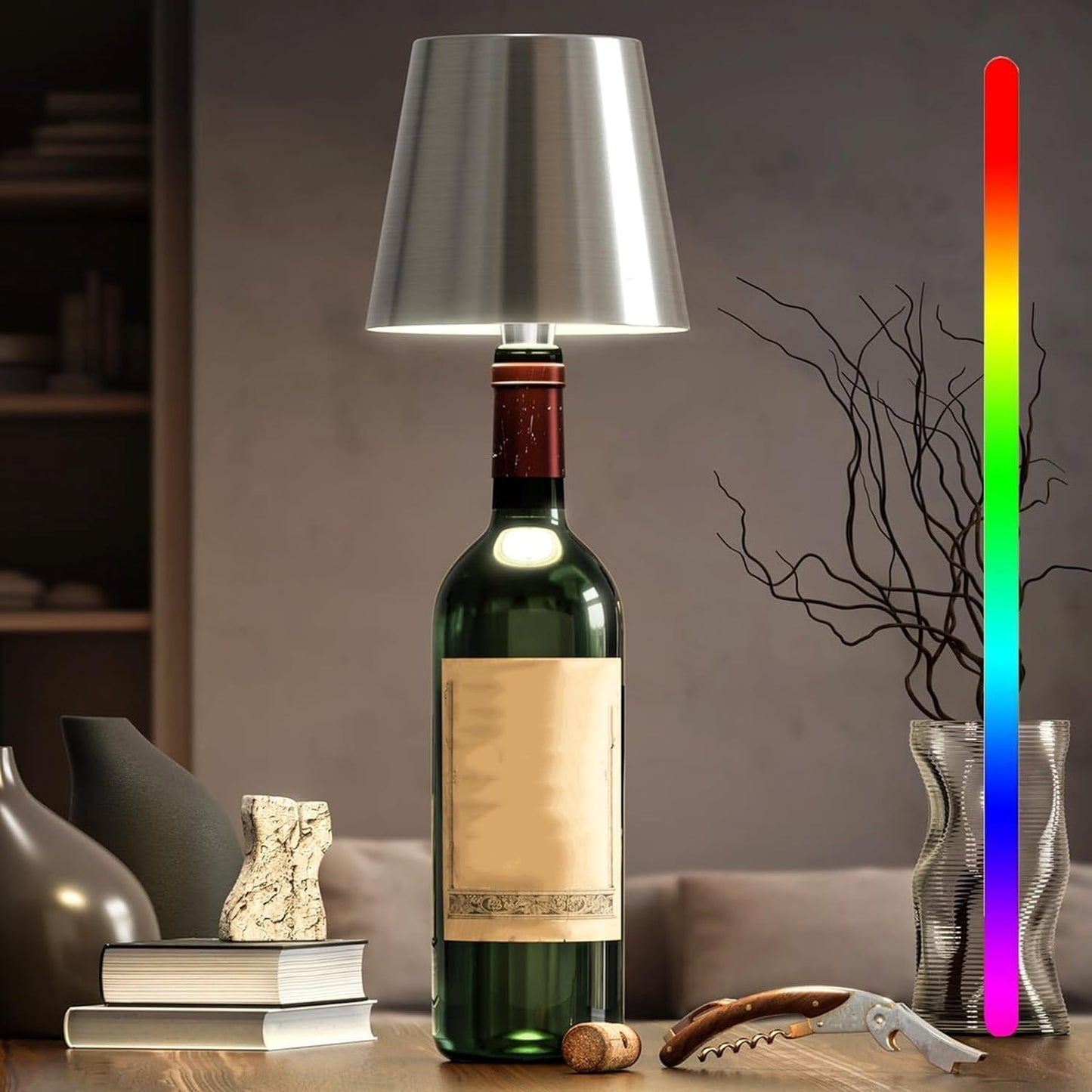 Elegant Genopladelig Bordlampe med Touch & Lang Batteritid