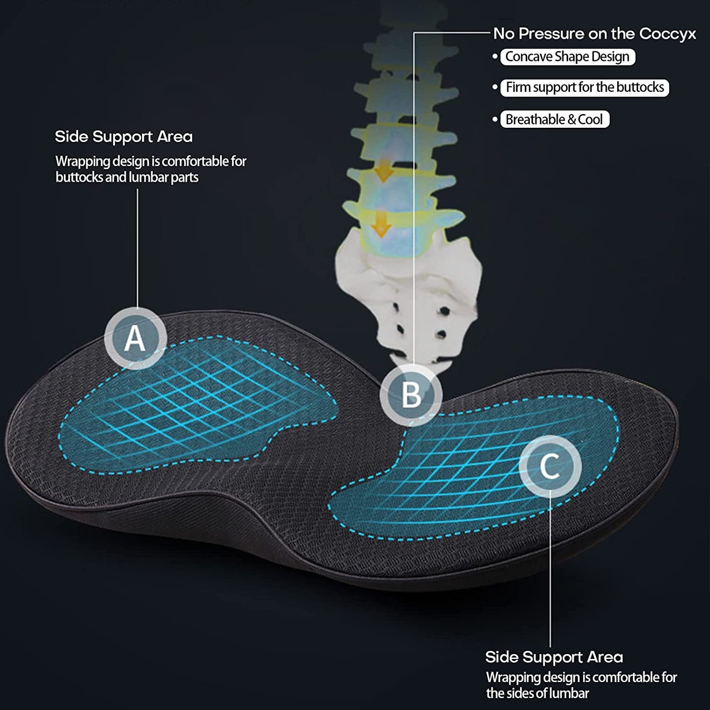 Bilpude med Ergonomisk Memoryskum for Bedre Komfort