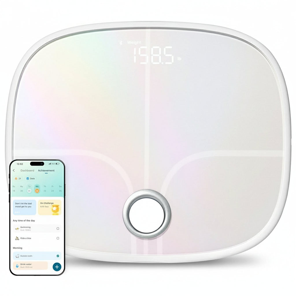 Smart våg med kroppsanalys och Bluetooth - Noggrann hälsokontroll