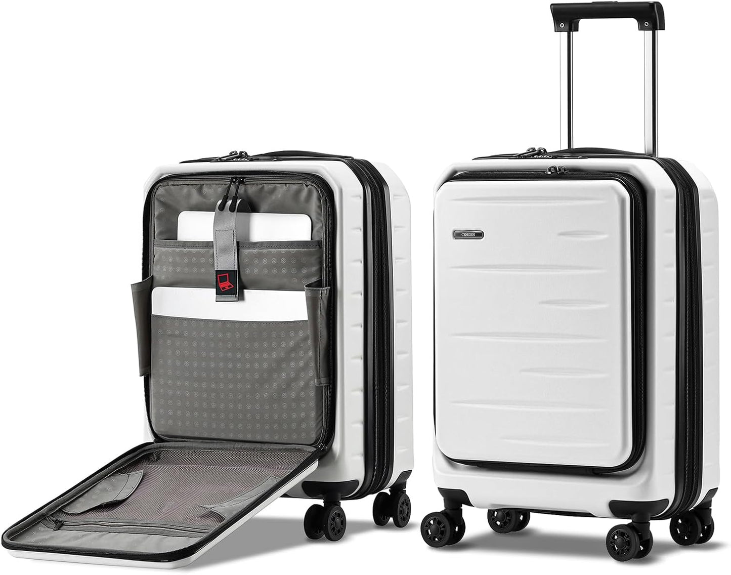 Udvidelig håndbagage med frontlomme og TSA-lås