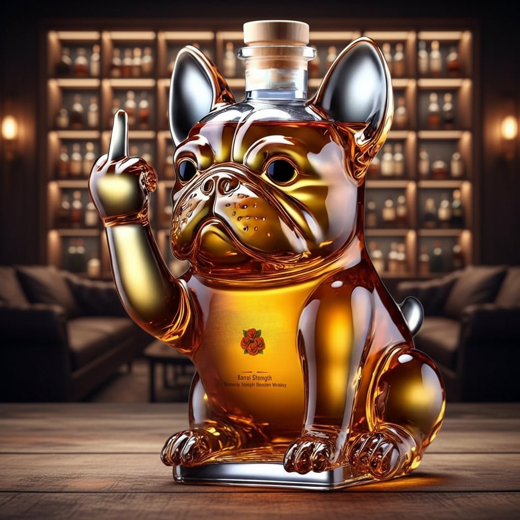 Fransk Bulldog Whisky Karaffel i Høj Kvalitets Krystal