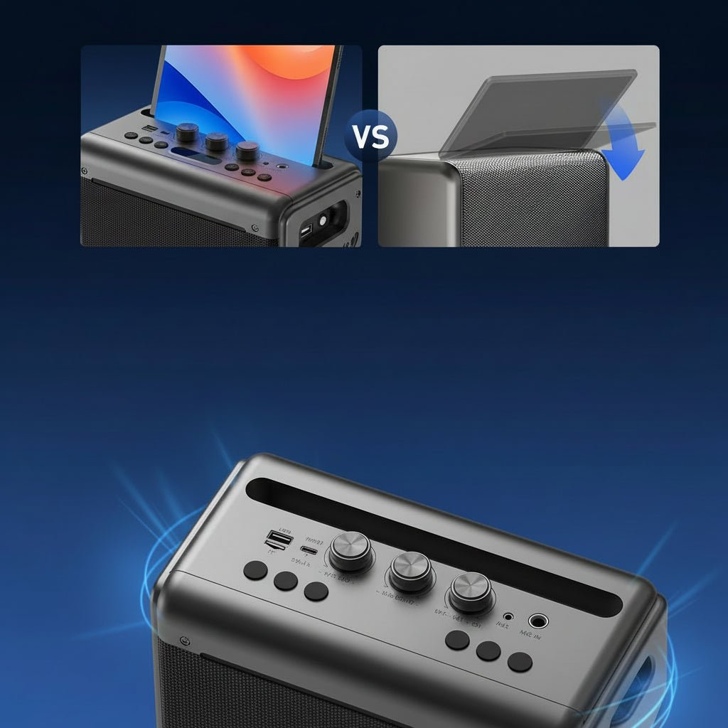 Trådlös Karaoke Högtalare med Mikrofoner och Lång Batteritid