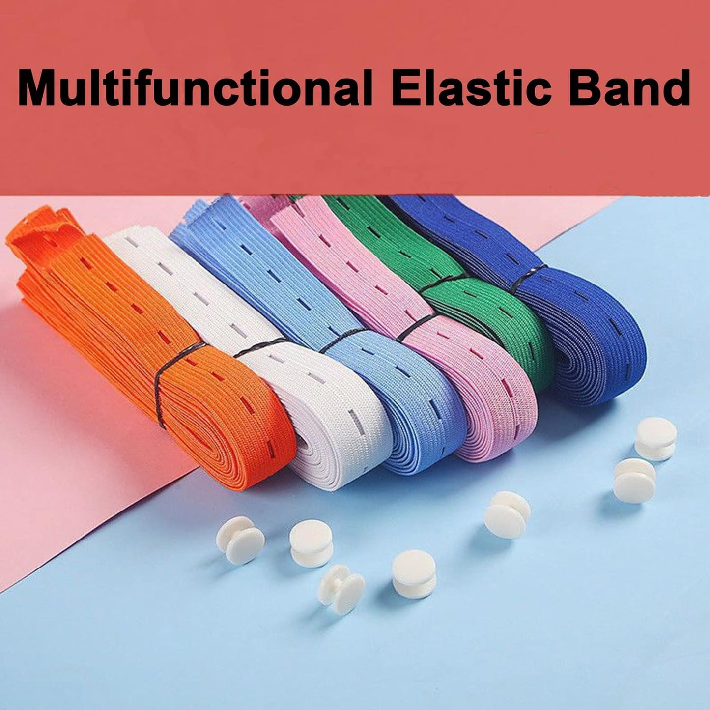 Elastiskt band med knapphål
