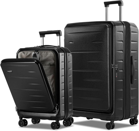 Udvidelig håndbagage med frontlomme og TSA-lås