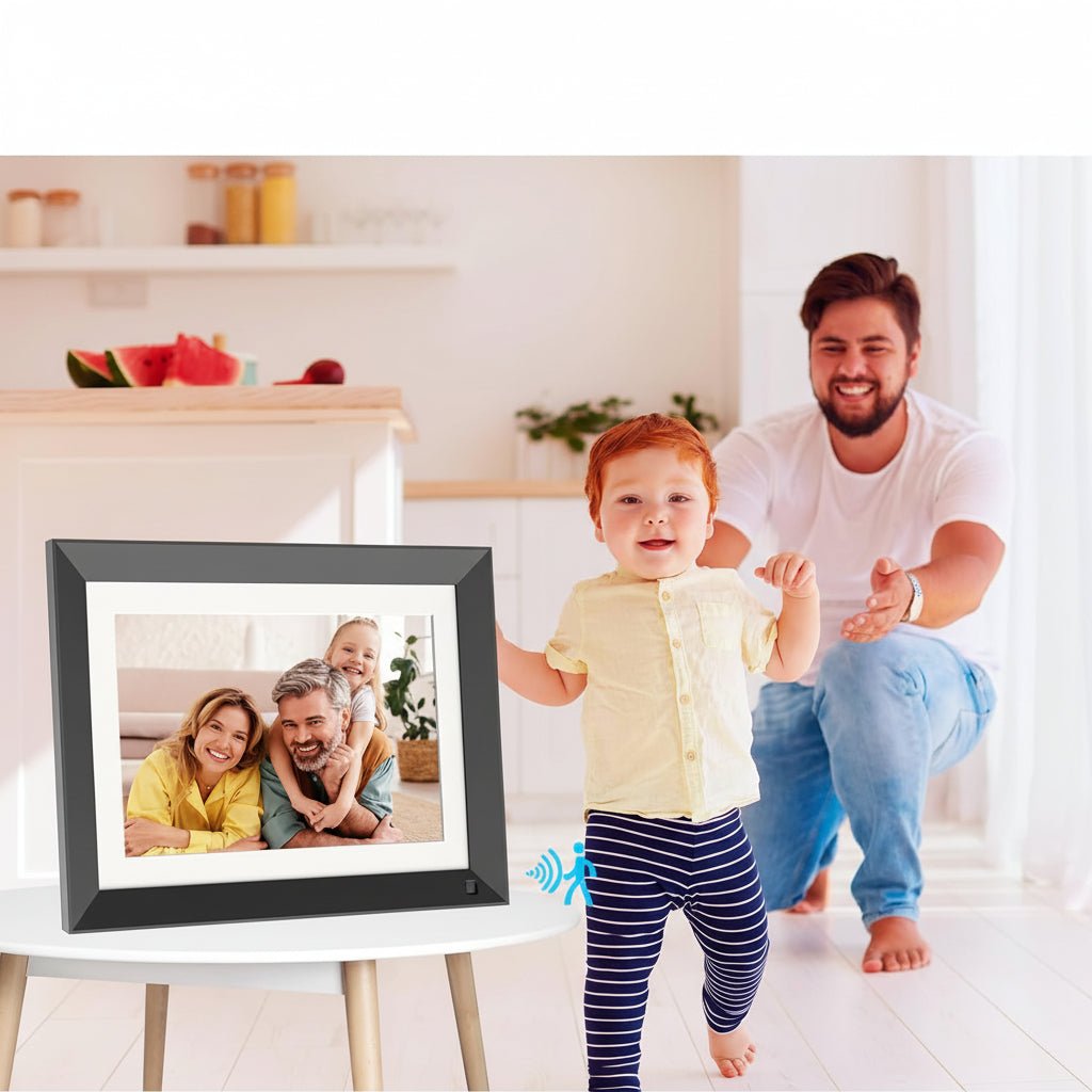 Smart digital fotoram med WiFi och HD-touchskärm