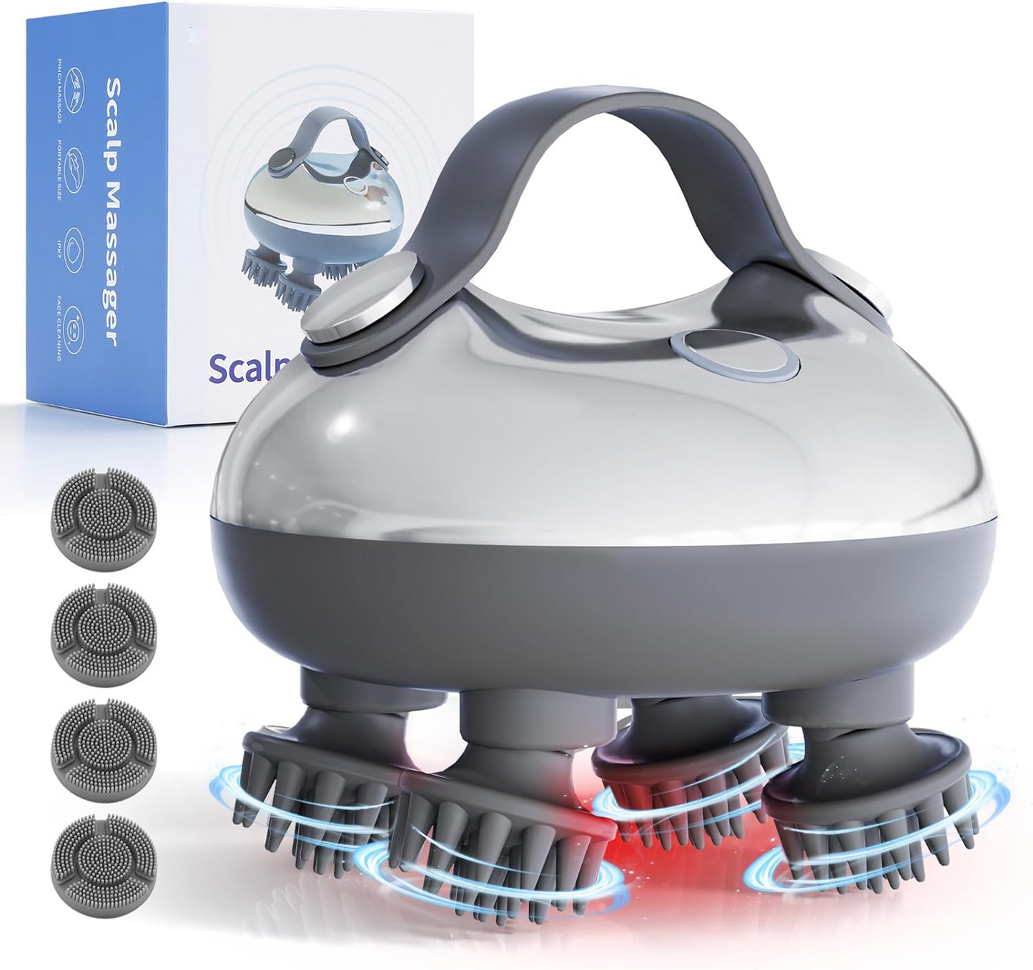 Bärbar elektrisk hårbottenmassager