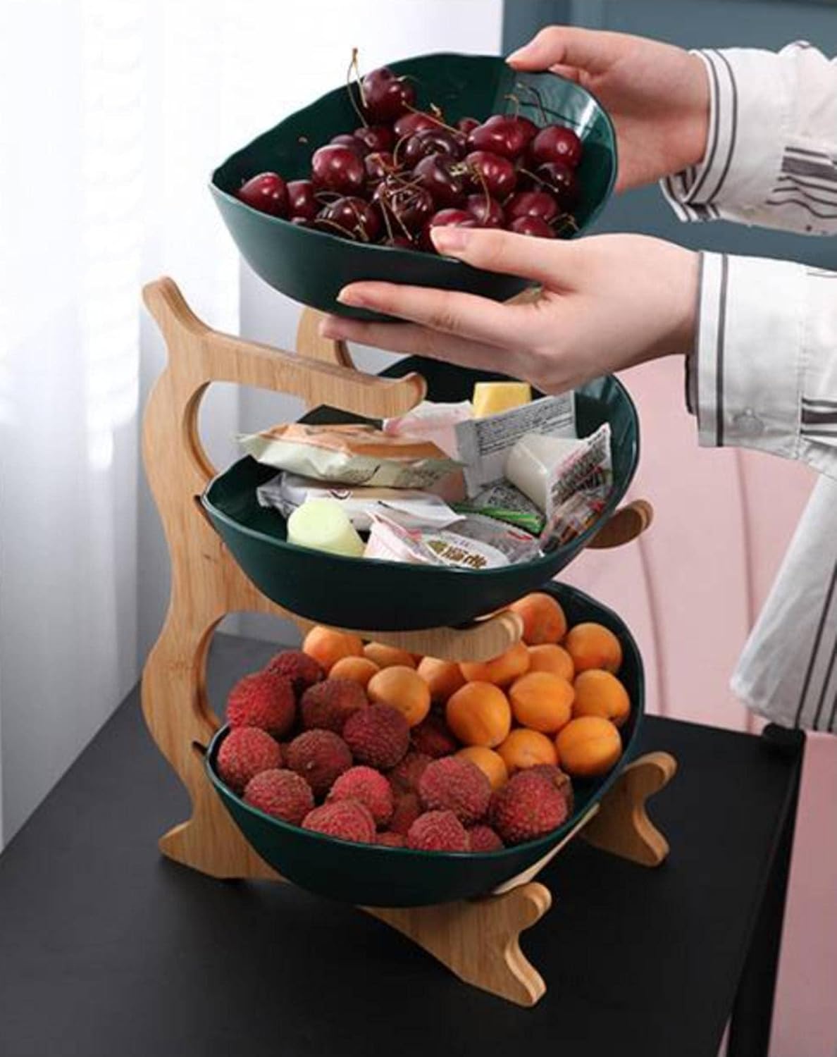 Frugttårn - Elegant køkkenorganisator til opbevaring