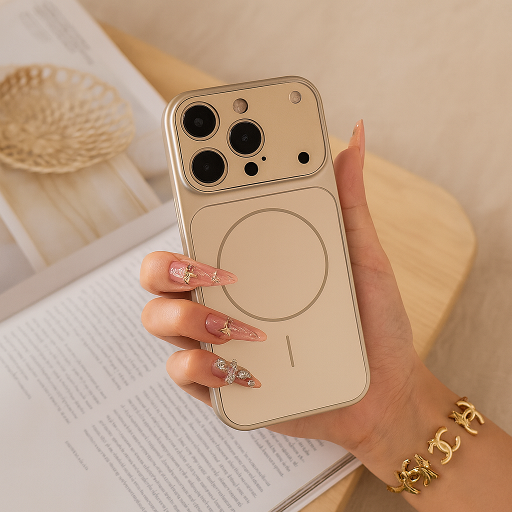 Magnetiskt fodral för iPhone – Elegant skydd med ringdesign