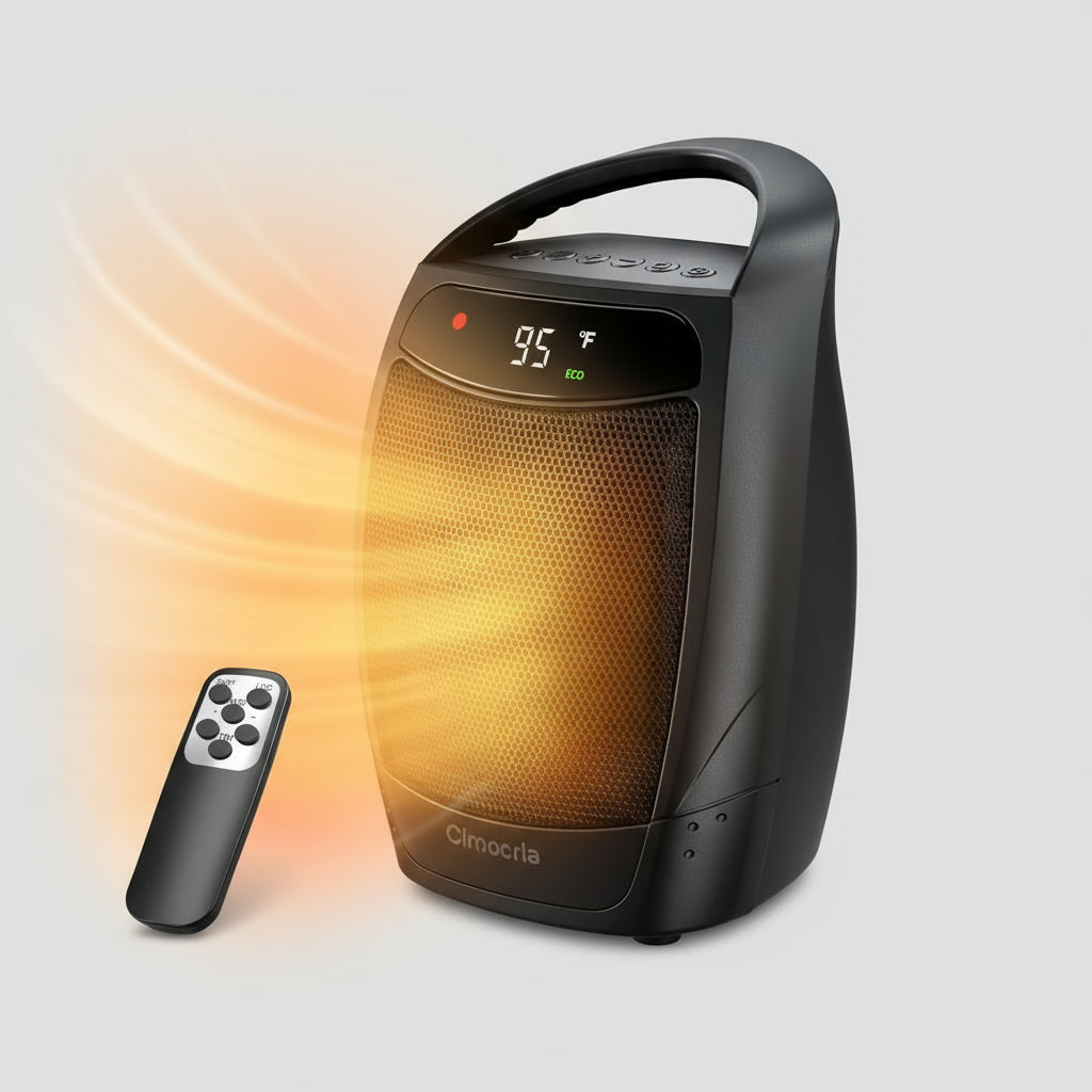 Effektiv Bærbar 1500W Varmepumpe med Justerbar Termostat