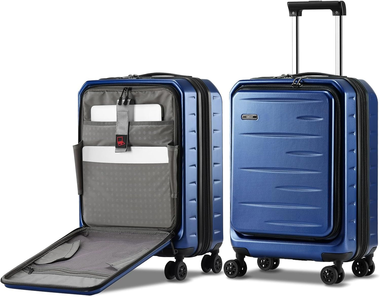 Udvidelig håndbagage med frontlomme og TSA-lås