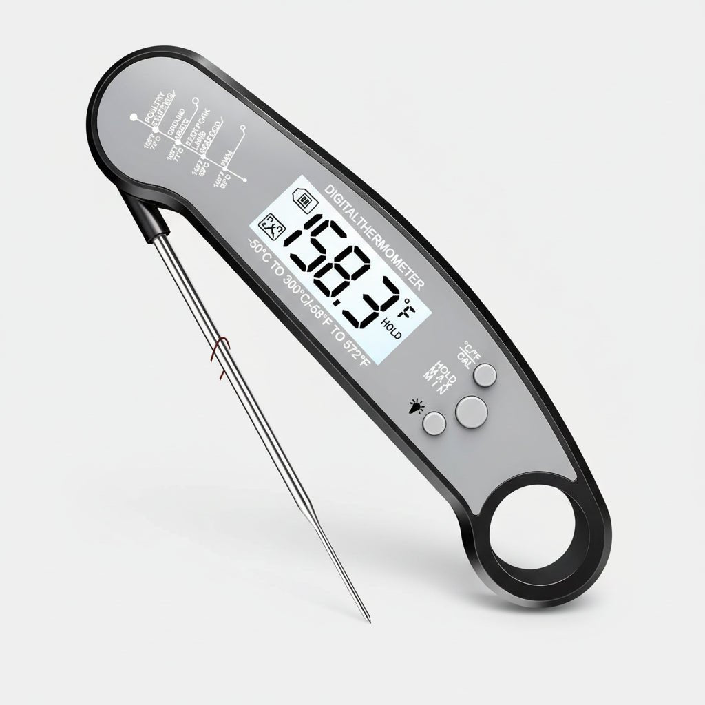 Vandtæt Digital Madtermometer med Hurtig LCD Læsning