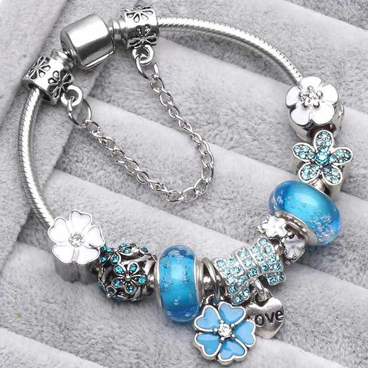 Armband i 925 silver med vacker blomdetalj | Perfekt present till kvinnor