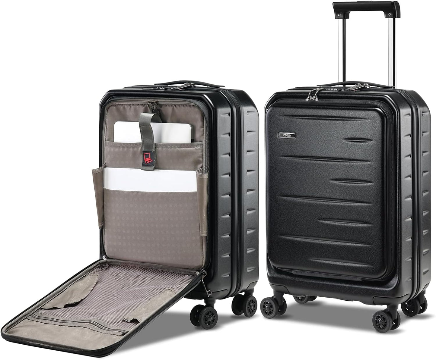 Udvidelig håndbagage med frontlomme og TSA-lås