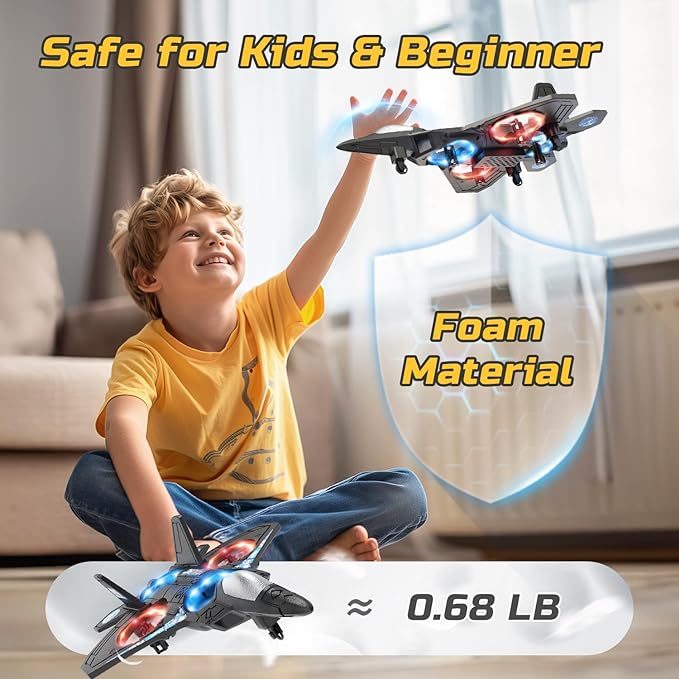 Fjernstyret Fly med Lys - Perfekt til Børn fra 6 År