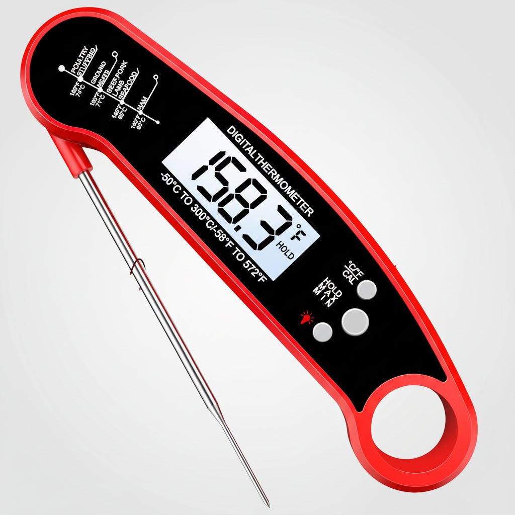 Vandtæt Digital Madtermometer med Hurtig LCD Læsning