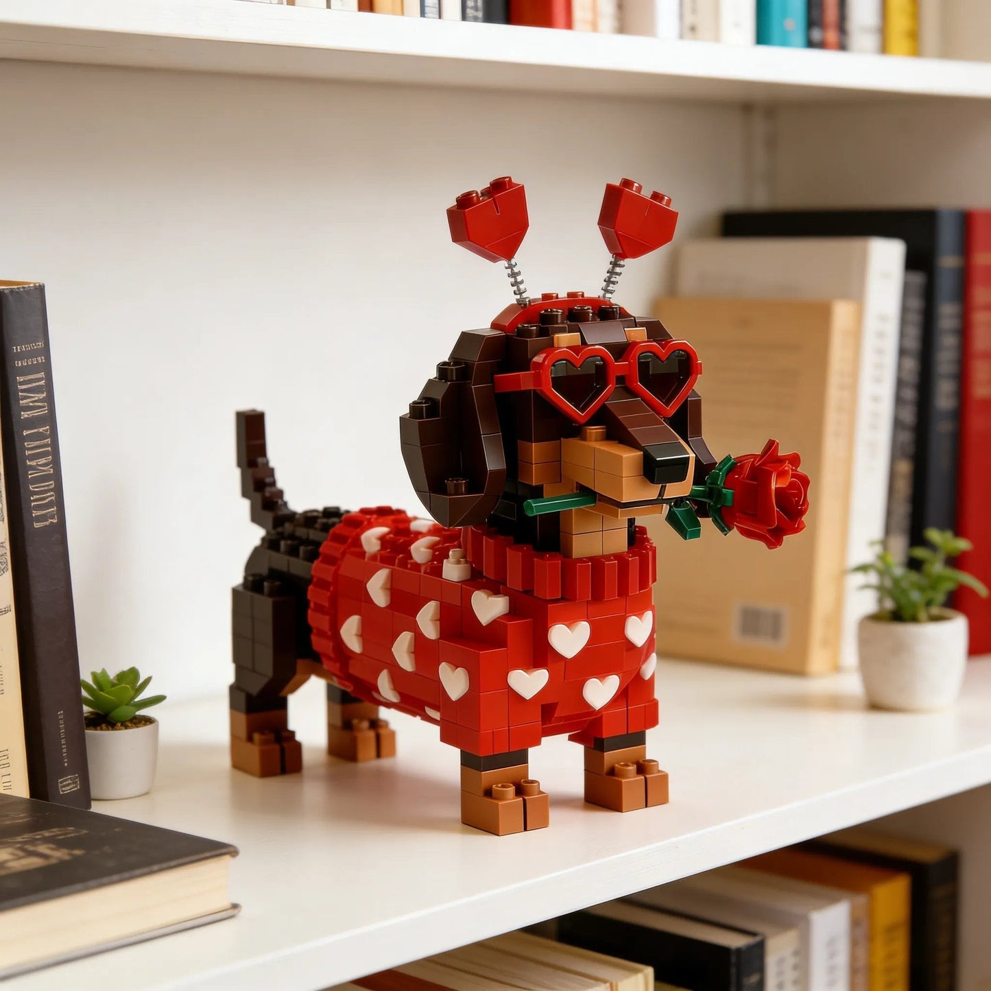 Dachshund konstruktionsset med hjärtdesign för Alla hjärtans dag 2026
