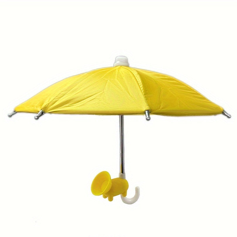 Mini parasol med sugekop – beskyt din mobil mod sol og regn på farten