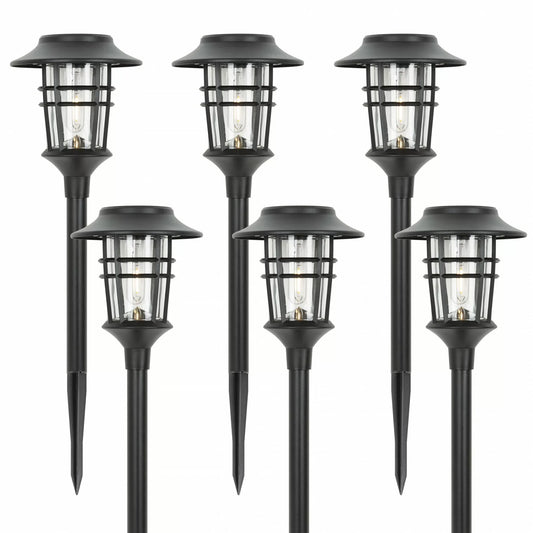 Solcellsfacklor: Energibesparande LED-trädgårdslampor, 6 st.