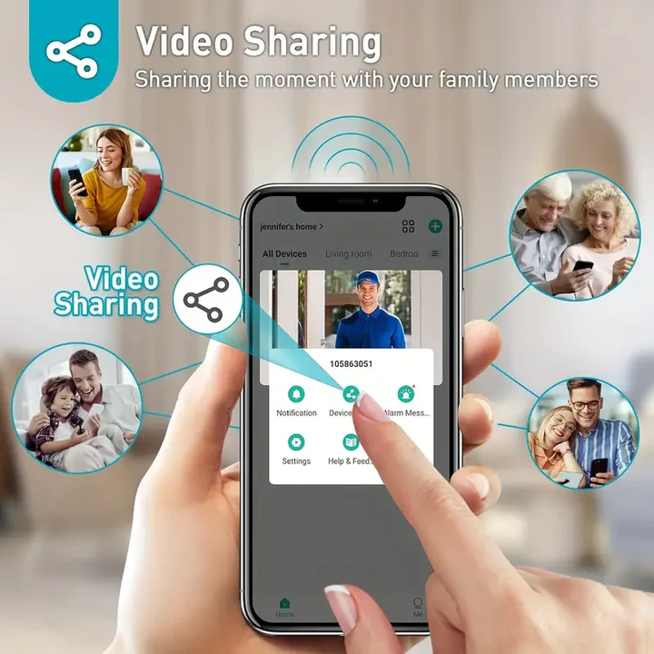 Trådlös Wi-Fi videodörrklocka