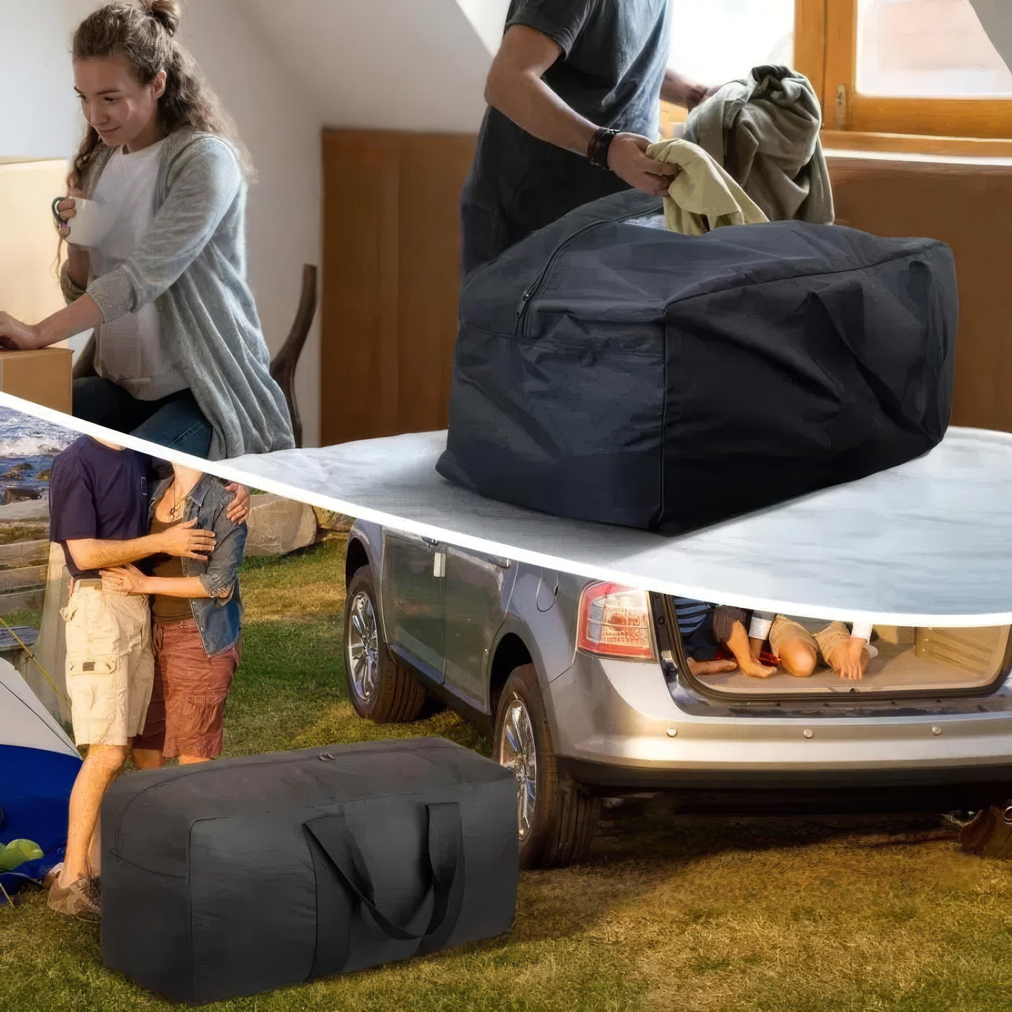 Stor Vandtæt Foldbar Rejsetaske i Oxford - Perfekt til Rejser