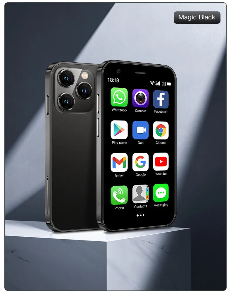 Mini-smartphone för barn med fokus på säkert lärande och lek.