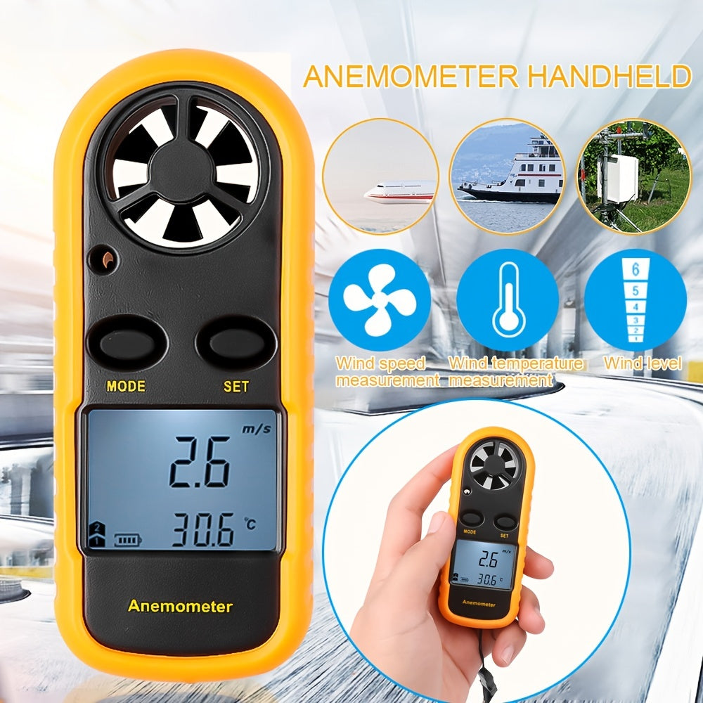 Kompakt digital anemometer til præcise vindmålinger udendørs