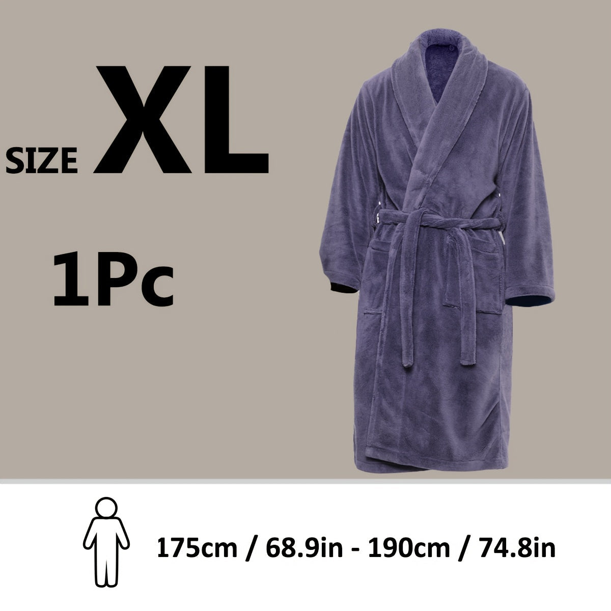 Lyxig Unisex Badrock i Mjuk Fleece – Komfort och Värme